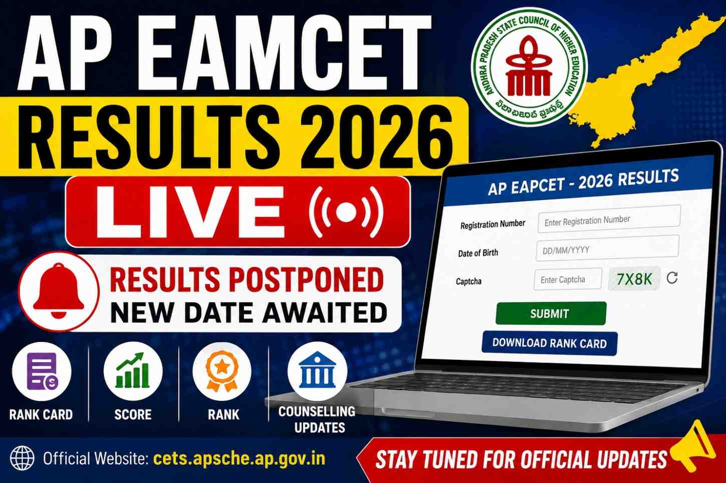 AP EAMCET Results 2026 LIVE: EAPCET Results Postponed, New Date Awaited