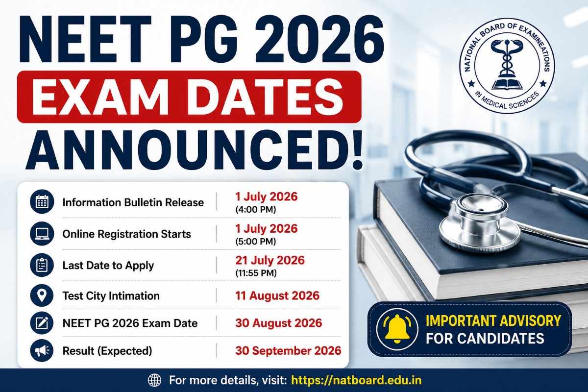 NEET PG 2026 Exam Dates Announced: Check Registration Schedule, Important Advisory & Guidelines