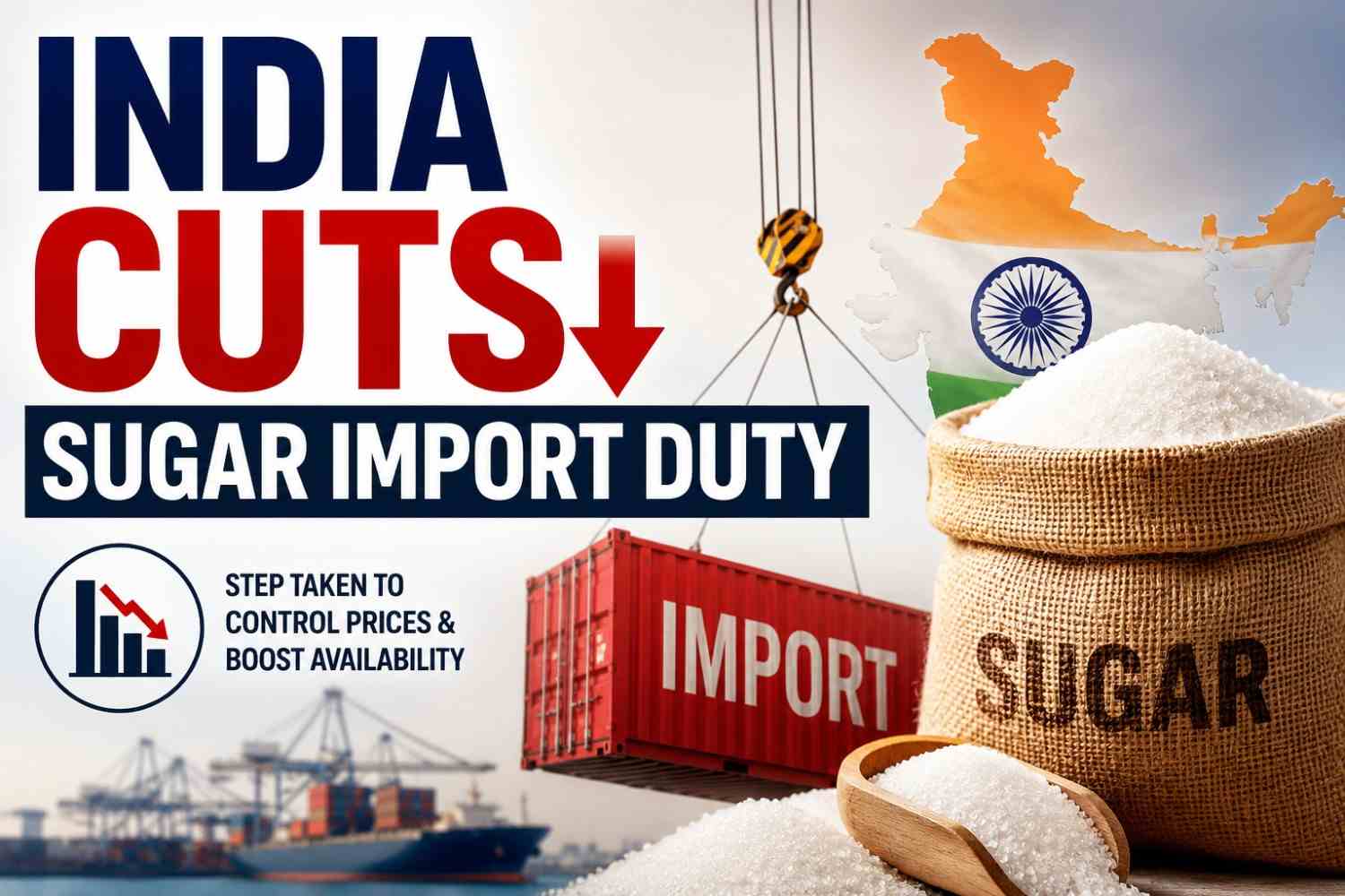India Cuts Sugar Import Duty, Pakistan Eyes Export Opportunity.