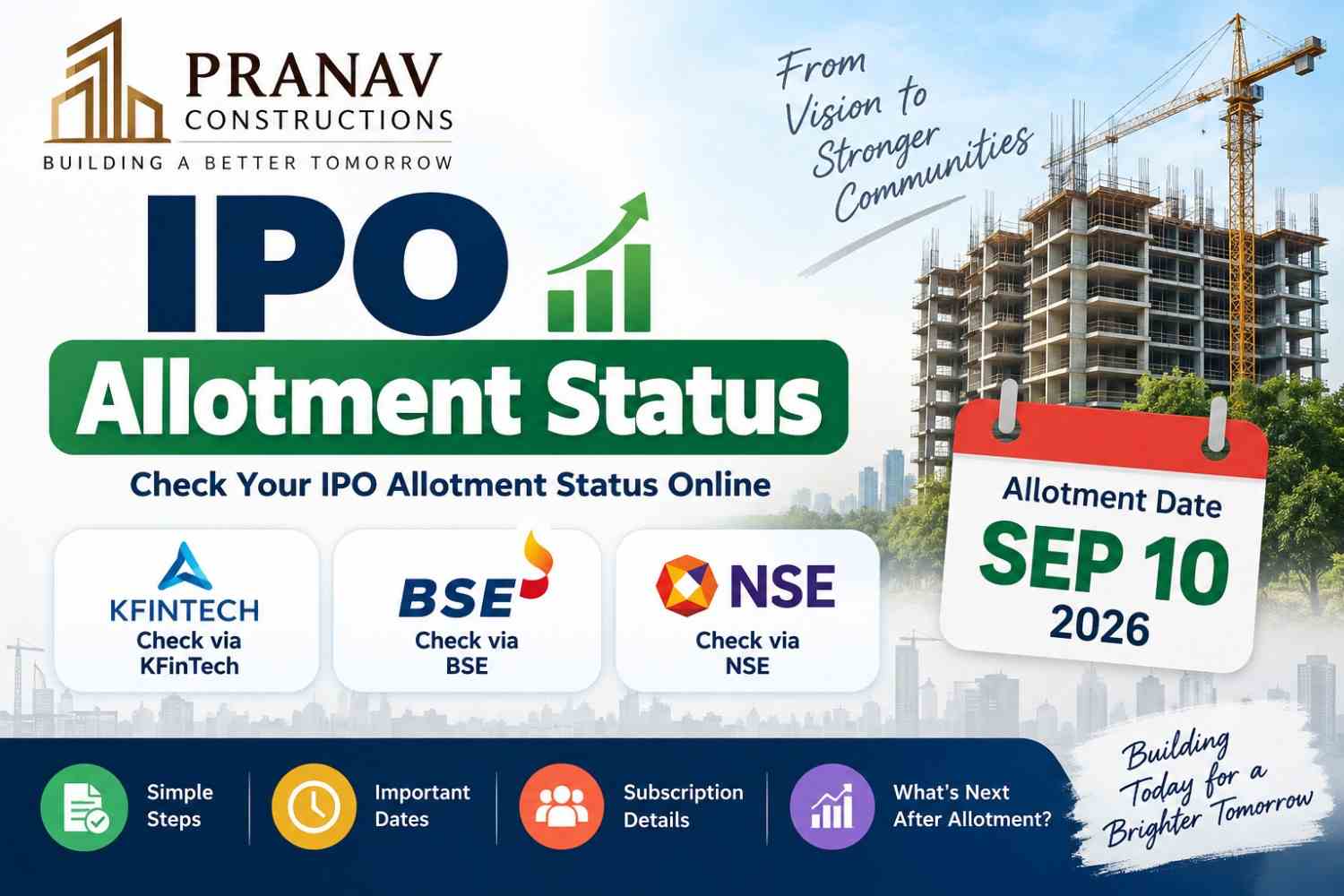 Pranav Constructions IPO Allotment Status