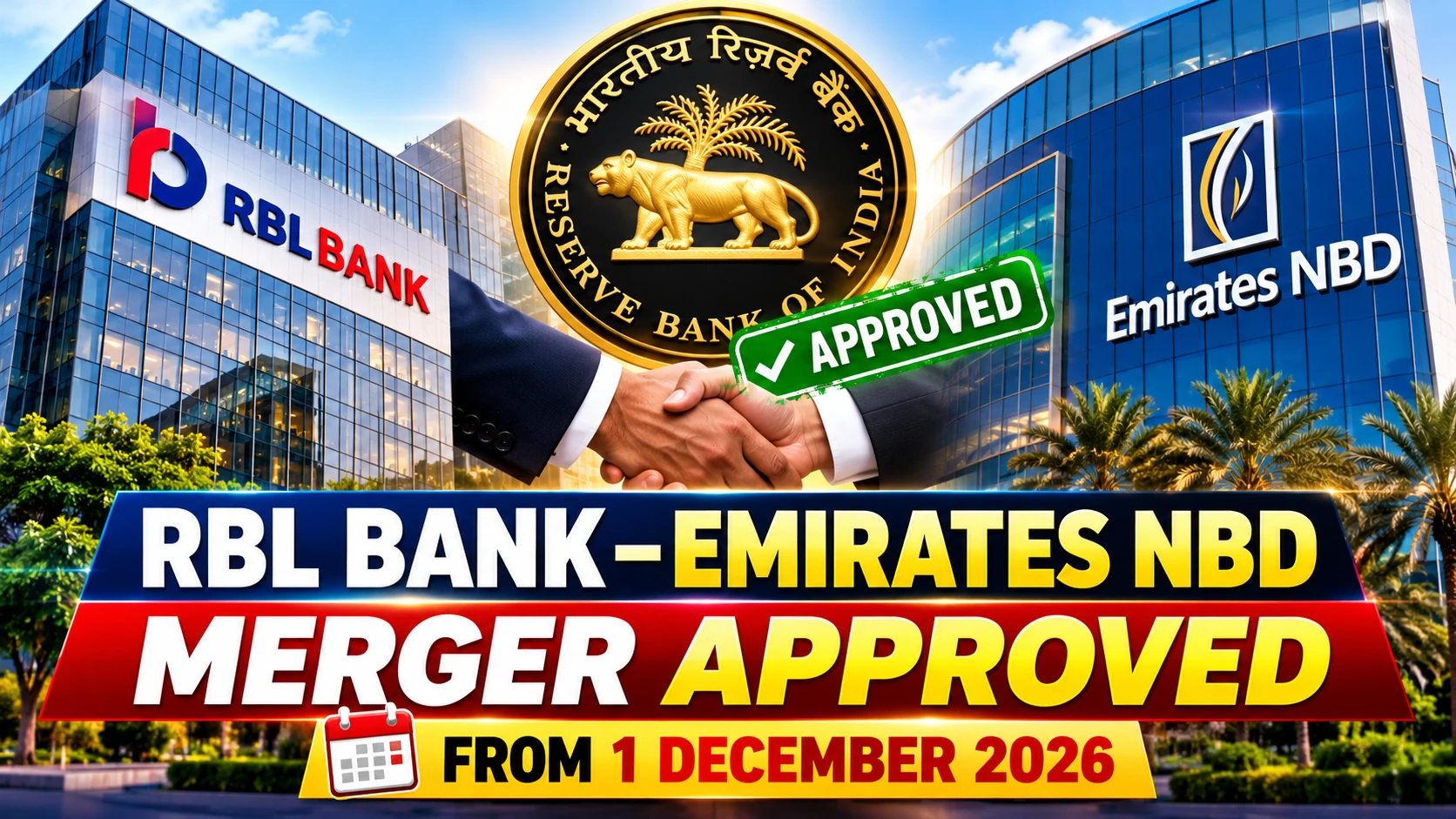 RBL Bank–Emirates NBD Merger: RBI Approves December 1 Date