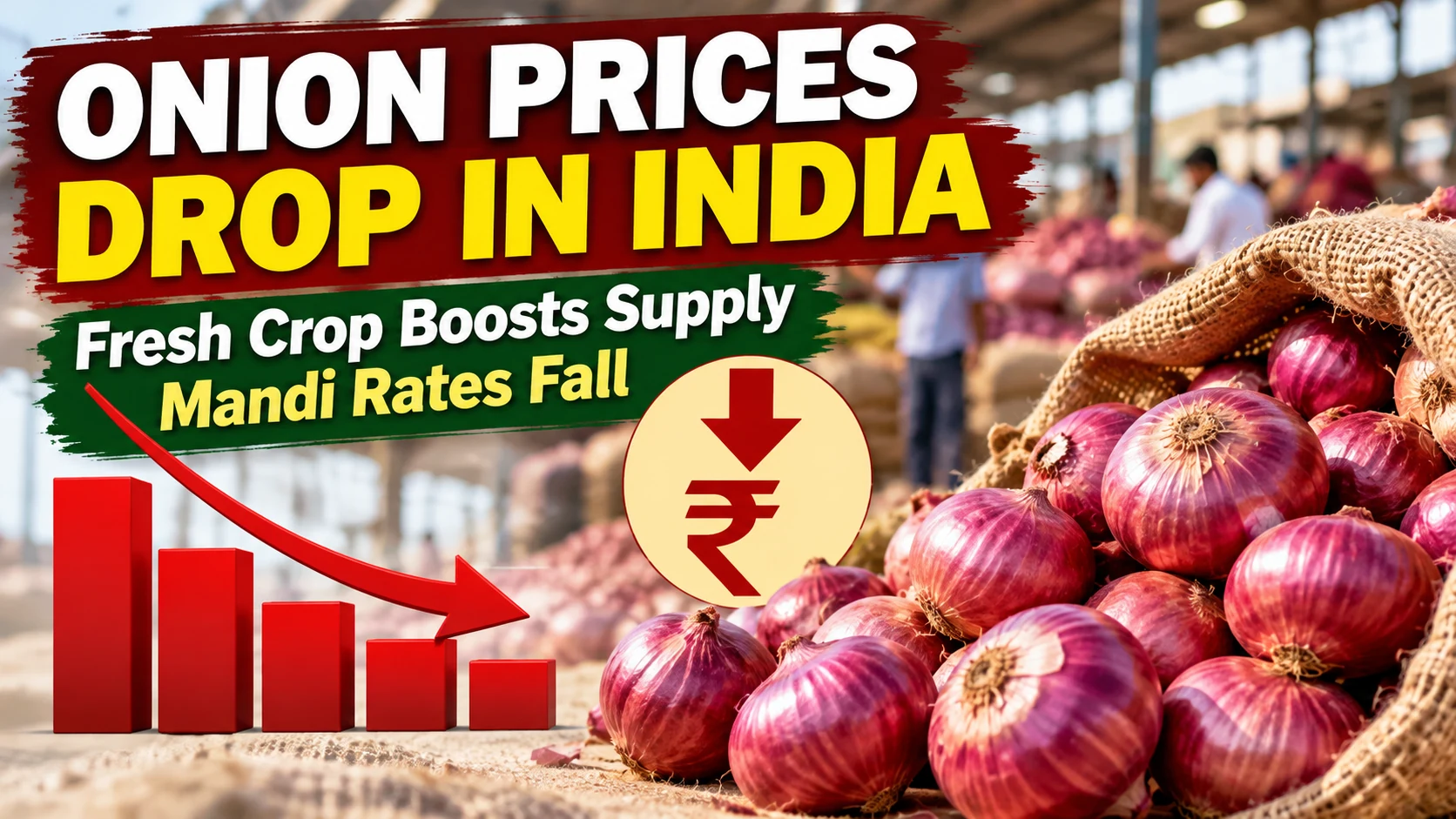 Onion Prices Drop in India: Latest Mandi Rates 2026