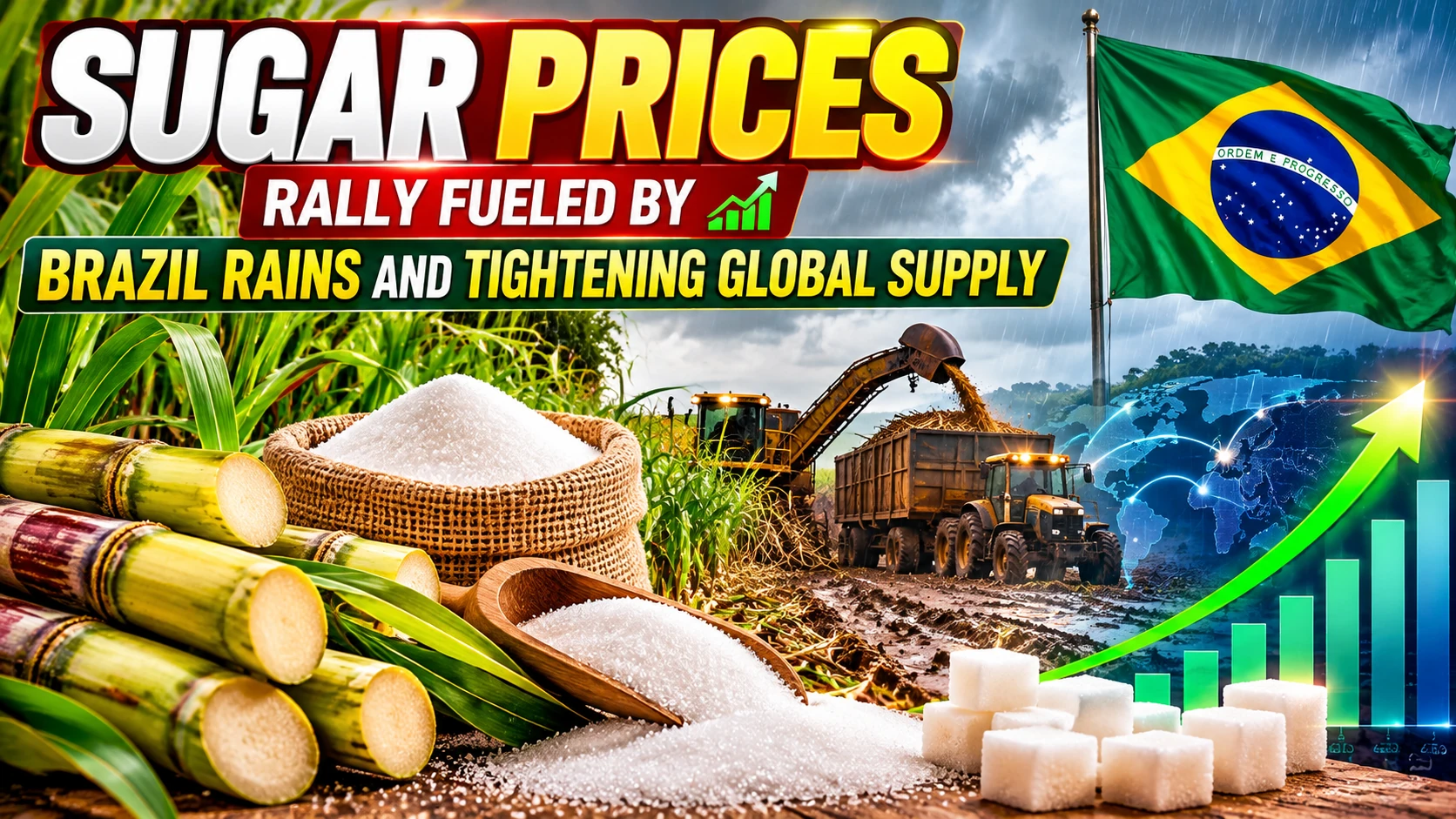 Sugar Prices Today, October 13, 2026: Brazil Rains Fuel Rally